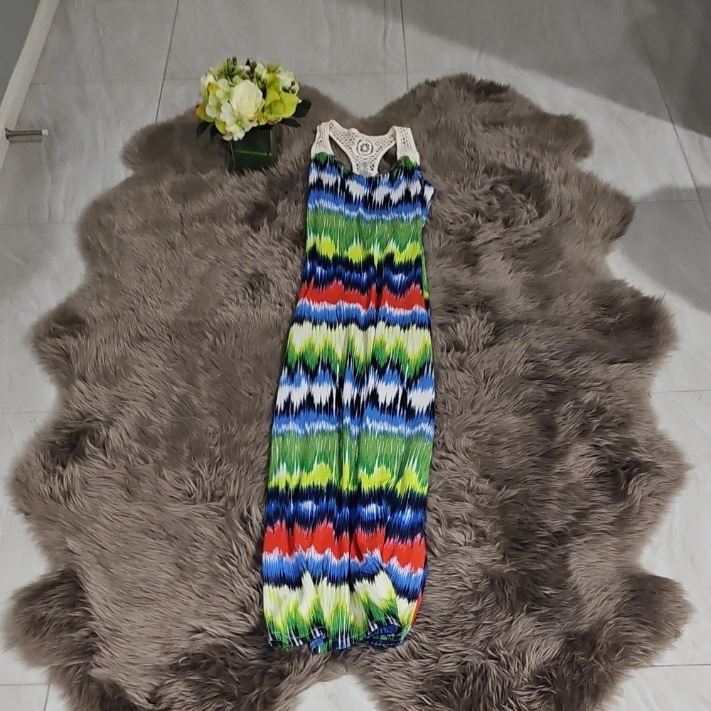Vibrant Multicolor Maxi Dress